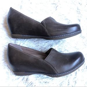 Dansko Liliana Leather A-Line Loafer Comfort Wedge